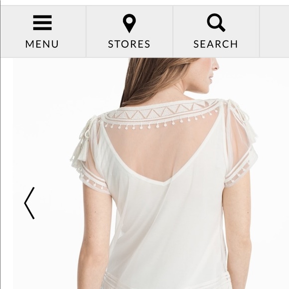 NVT WHBM lace split  sleeve tassel  top. - Picture 3 of 5